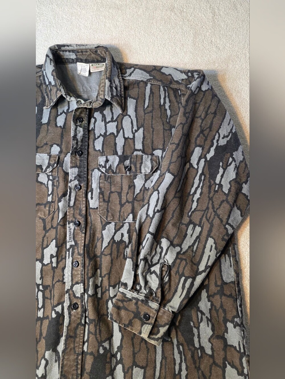 FiveBrother Rebark Camo Long Sleeve Button Down Flannel Hunting Outdoors Mens XL